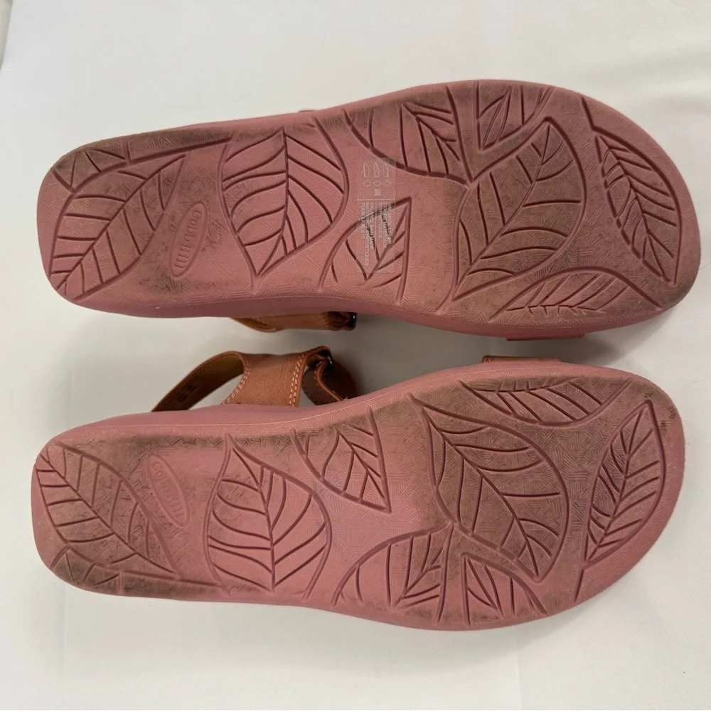 Cobb Hill Tala Asym Sandals Womens 9‎ M Coral Pink Leather Strappy